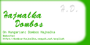 hajnalka dombos business card